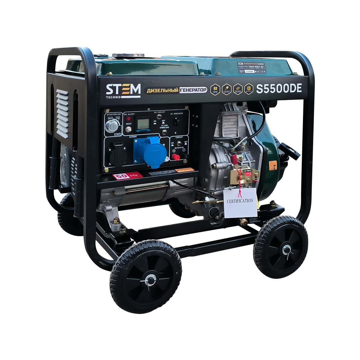 Генератор дизельный STEM Techno S5500DE (5,5кВ,электростартер, дисплей, подогрев)